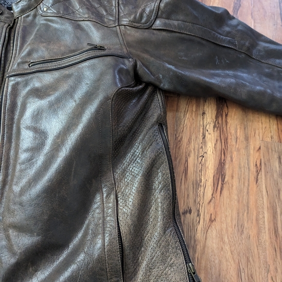 Brown leather jacket, Highway 21 lg Gasser jacket, - Picture 9 of 9